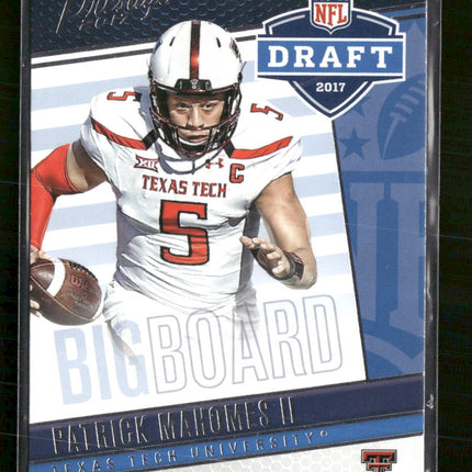 2017 Panini Prestige Draft Big Board Patrick Mahomes II #1