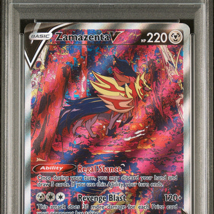 2023 Pokemon SWSH Crown Zenith Fa/Zamazenta V 10 PSA #GG54