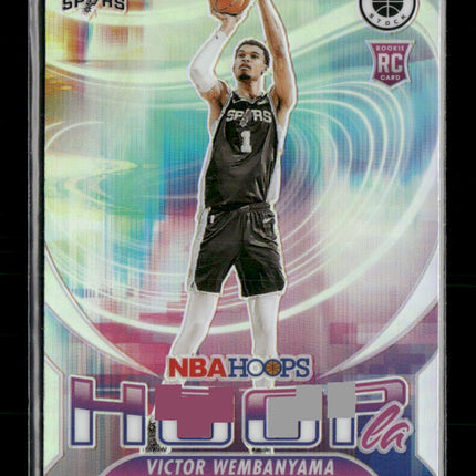 2023-24 Hoops Premium Stock Hoopla Silver Prizm Victor Wembanyama #5