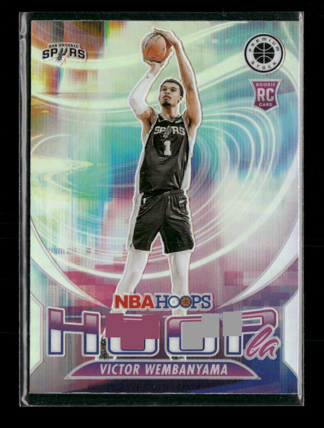 2023-24 Hoops Premium Stock Hoopla Silver Prizm Victor Wembanyama #5