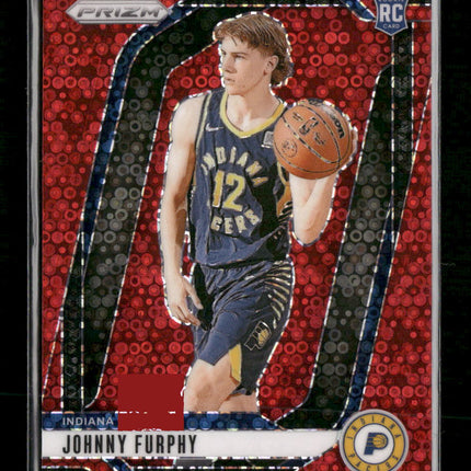 2024-25 Panini Prizm Prizms Fast Break Red Johnny Furphy #/100 #237
