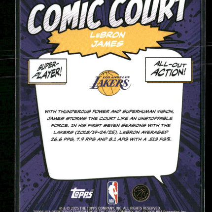 2025-26 Topps Comic Court LeBron James #CC-1