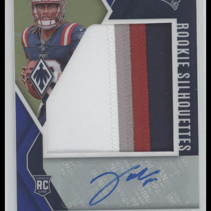 2024 Panini Phoenix Rookie Silhouettes Blue Joe Milton III #/49 Auto #RS-JMN