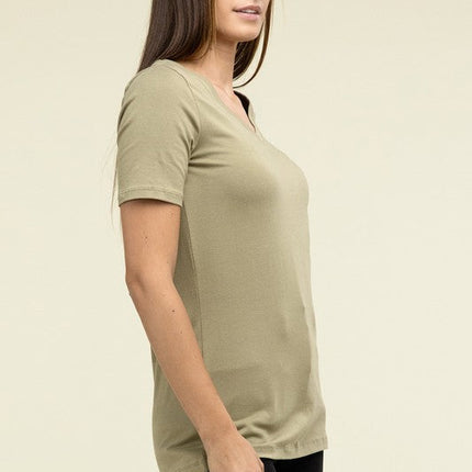 Cotton V-Neck Short Sleeve T-Shirts