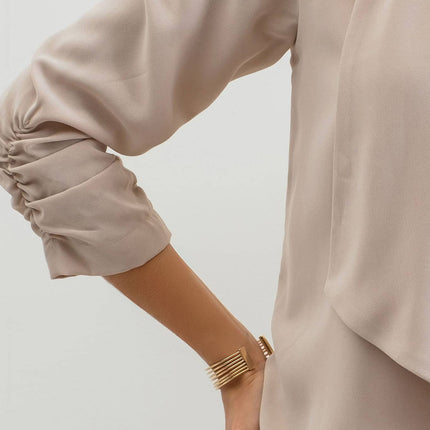 Ruched 3/4 Sleeve Blazer