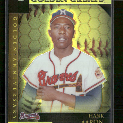 2001 Topps Chrome Golden Anniversary Refractors Hank Aaron #GA1