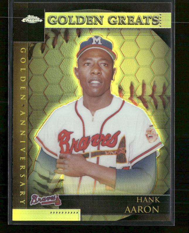 2001 Topps Chrome Golden Anniversary Refractors Hank Aaron #GA1