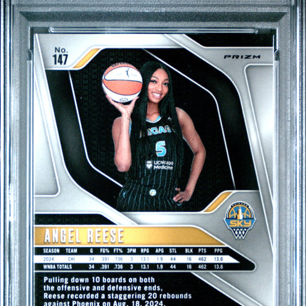 2024 Panini Prizm Wnba Silver Prizm Angel Reese 8 PSA #147