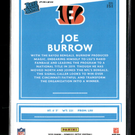 2020 Donruss Optic Pink Joe Burrow Rookie #151