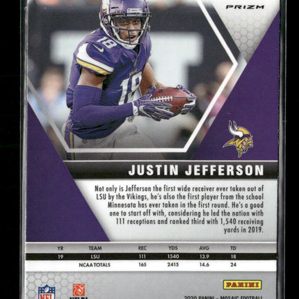 2020 Panini Mosaic Prizm Camo Pink Justin Jefferson #270
