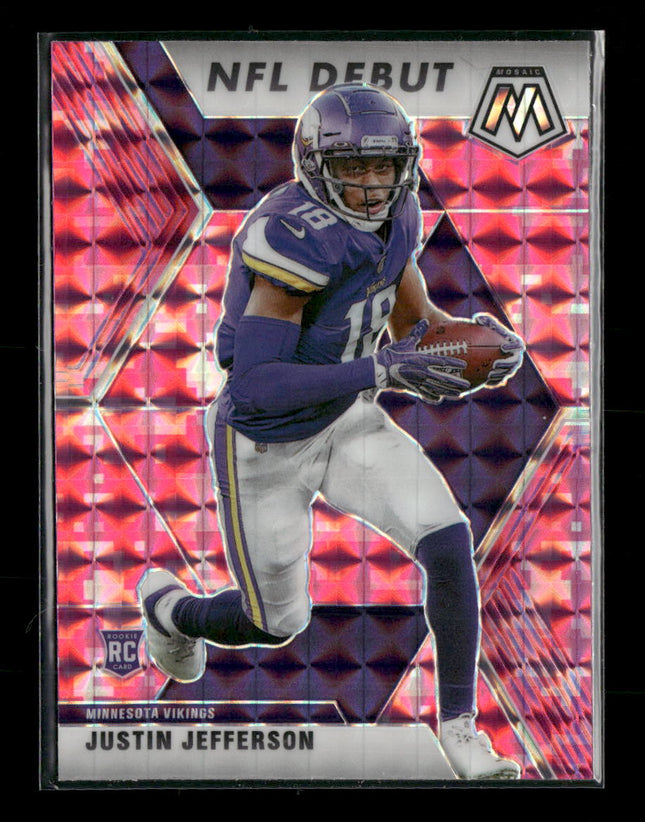 2020 Panini Mosaic Prizm Camo Pink Justin Jefferson #270
