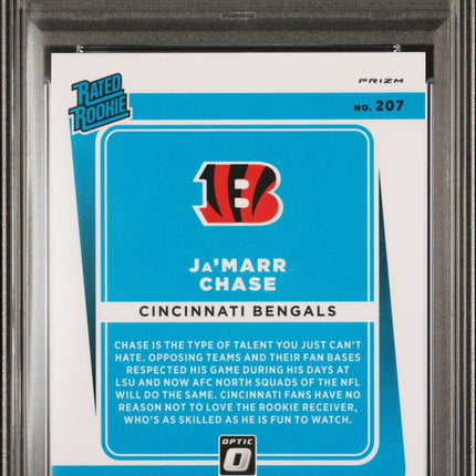 2021 Panini Donruss Optic Purple Shock Ja'Marr Chase 8 PSA #207