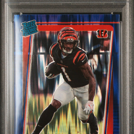 2021 Panini Donruss Optic Purple Shock Ja'Marr Chase 8 PSA #207