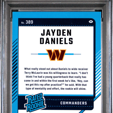 2024 Panini Donruss Optic Preview-Pink Jayden Daniels 10 PSA #389