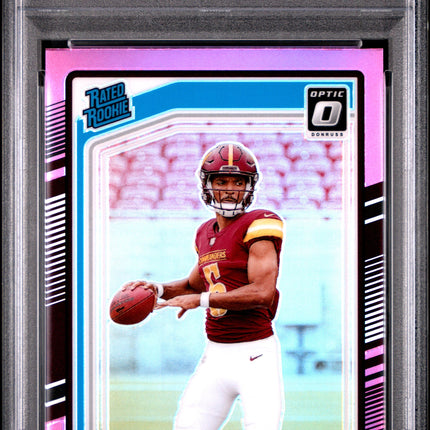 2024 Panini Donruss Optic Preview-Pink Jayden Daniels 10 PSA #389