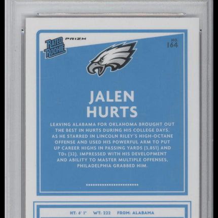 2020 Panini Donruss Optic Pink Jalen Hurts 9 PSA #164