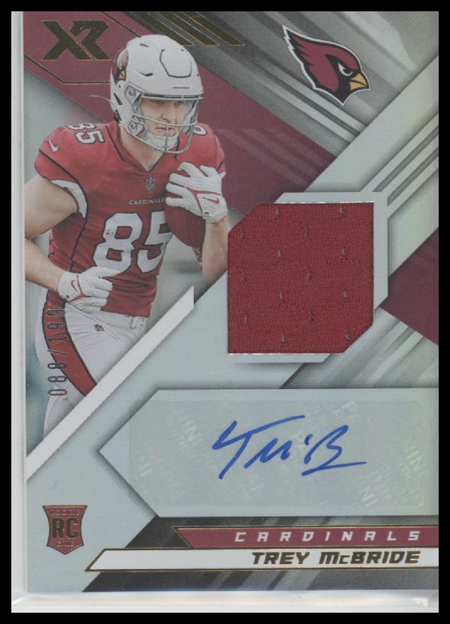 2022 Panini XR Rookie Swatch Autographs Trey McBride #/199 Auto #RSA-TM