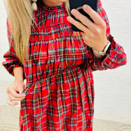 Red Plaid Holiday Dress