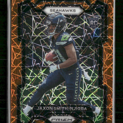 2023 Panini Prizm Orange Laser Jaxon Smith-Njigba Rookie #390