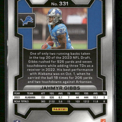 2023 Panini Prizm Red White and Blue Jahmyr Gibbs #331