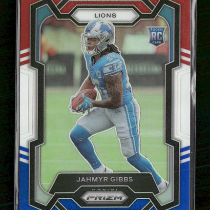 2023 Panini Prizm Red White and Blue Jahmyr Gibbs #331