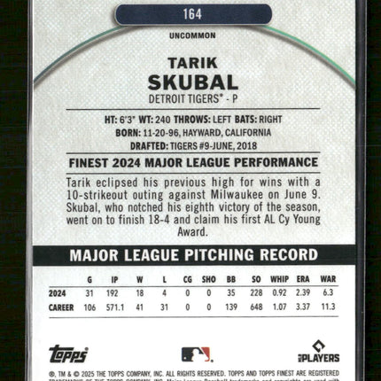 2025 Finest Purple Tarik Skubal #/200 #164