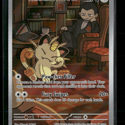 SV10: Destined Rivals Team Rocket's Meowth #203/182