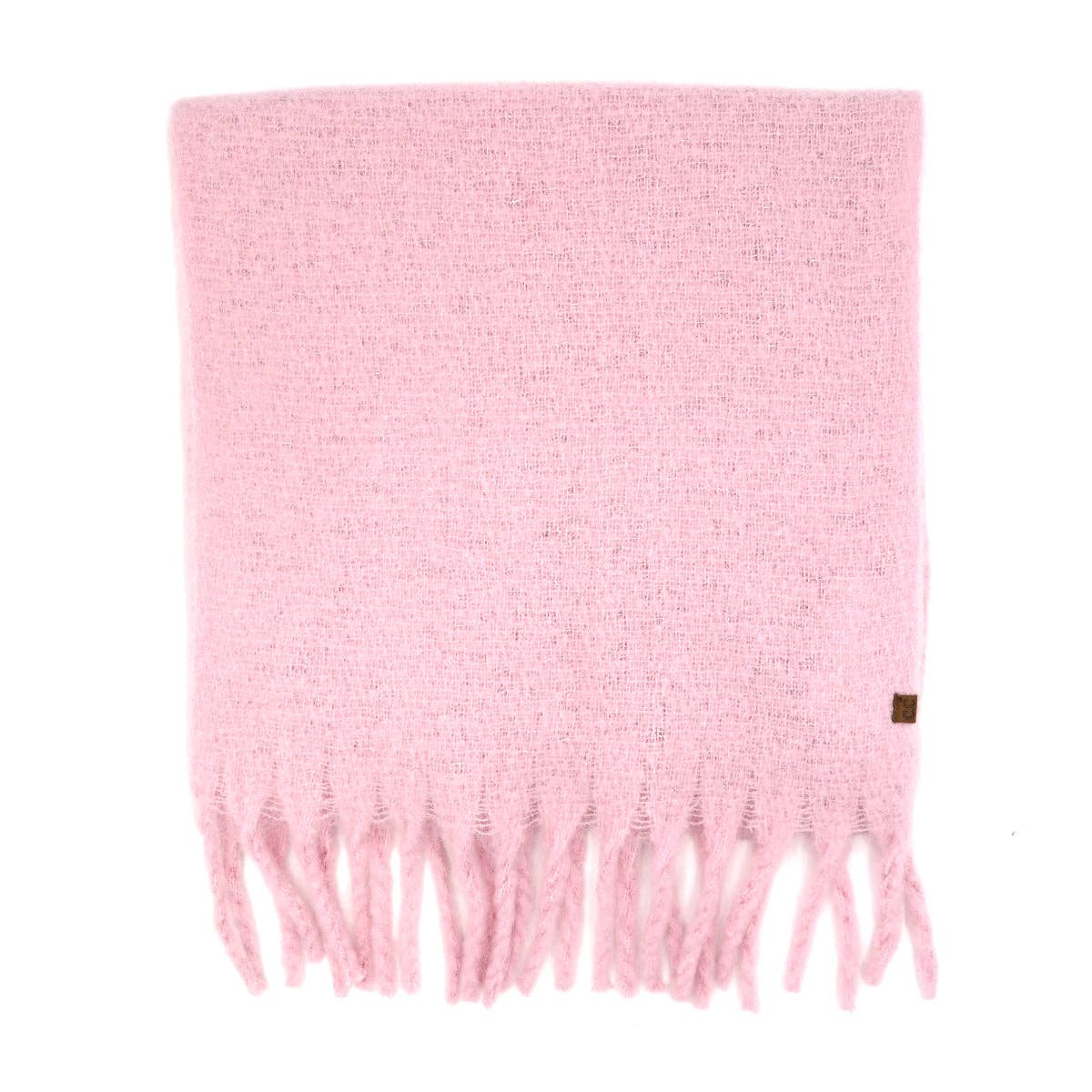 Solid Woven Pink Scarf