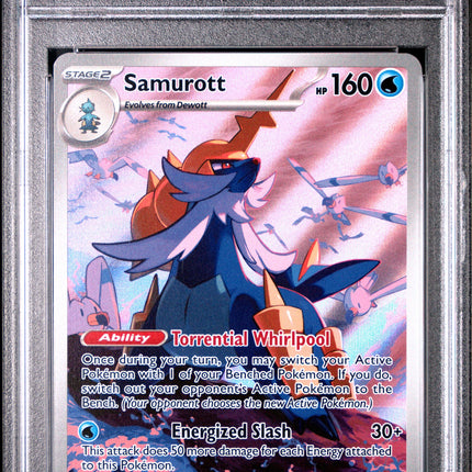 2025 Pokemon Wht En-White Flare Illustration Rare Samurott 10 PSA #107