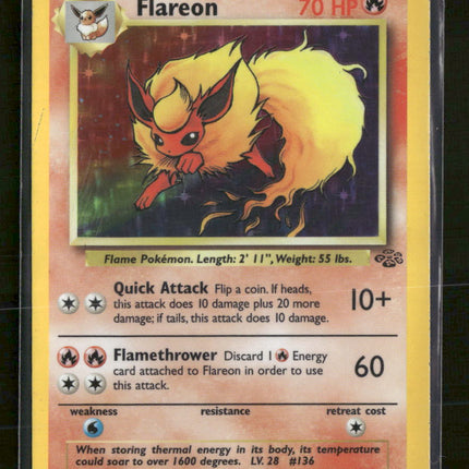 Jungle Flareon (3) Unlimited Holo #03/64 (Damaged)