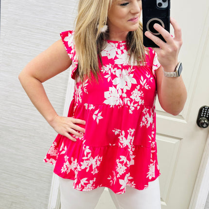 Hot Pink Petals Blouse