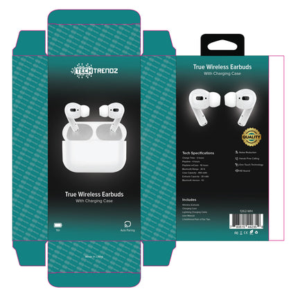 Pro Style Wireless Earbuds w/Charging Case