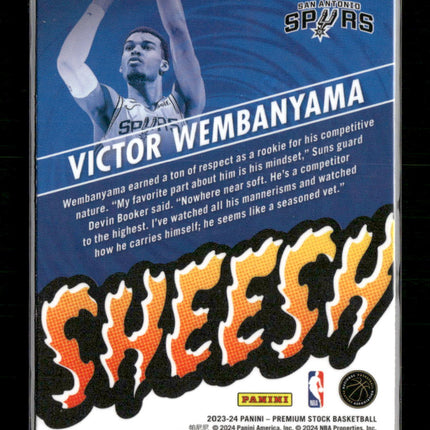 2023-24 Hoops Premium Stock Sheesh Silver Prizm Victor Wembanyama #12