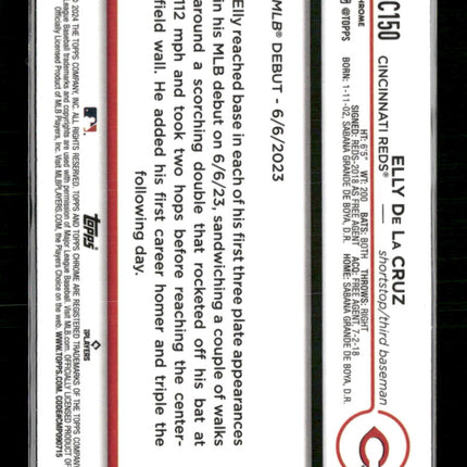 2024 Topps Chrome Update X-Fractors Elly De La Cruz #USC150