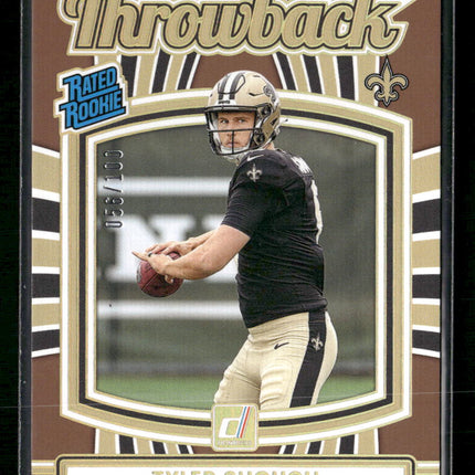 2025 Donruss Rated Rookies Throwback Bronze #/100 Tyler Shough #21