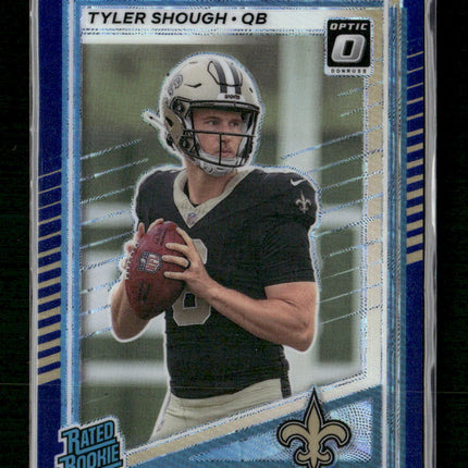 2025 Donruss Optic Rated Rookies Preview Blue Scope Tyler Shough #304