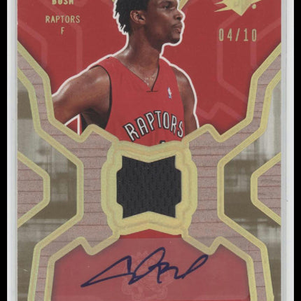 2007-08 SPx Flashback Fabrics Autographs Parallel Chris Bosh #/10 Auto #FFA-BO