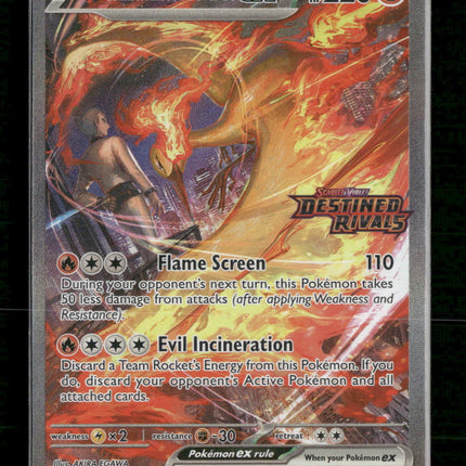 SV10: Destined Rivals Team Rocket's Moltres ex Holo #229/182 stamped