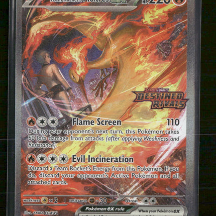 SV10: Destined Rivals Team Rocket's Moltres ex Holo #229/182 Stamped