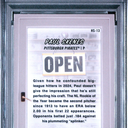2025 Bowman Hobby Stars Paul Skenes 9 PSA #HS13