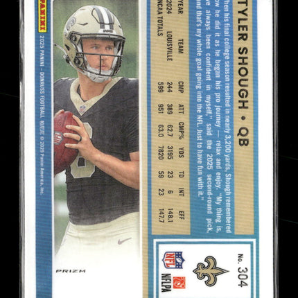 2025 Donruss Optic Rated Rookies Preview Red Pandora Tyler Shough Rookie #304