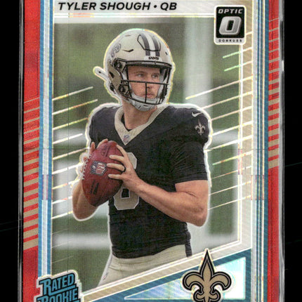 2025 Donruss Optic Rated Rookies Preview Red Pandora Tyler Shough Rookie #304