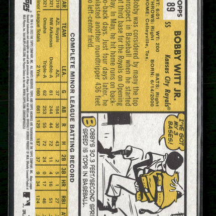 2022 Topps Archives Bobby Witt Jr. Rookie #89