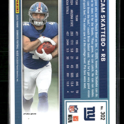 2025 Donruss Optic Rated Rookies Preview Red Wave Cam Skattebo Rookie #302