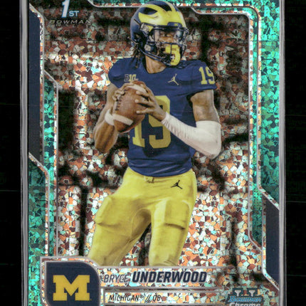 2025 Bowman University Aqua Mini-Diamond Refractor Bryce Underwood #/325 #196