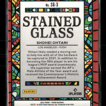 2022 Panini Prizm Stained Glass Shohei Ohtani #SG-3