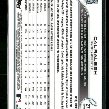 2022 Topps Chrome Sapphire Edition Cal Raleigh Rookie #277