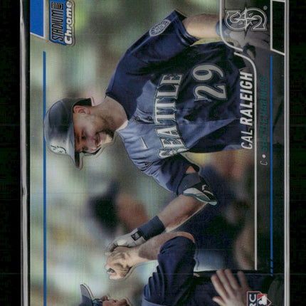 2022 Stadium Club Chrome Blue #/199 Cal Raleigh Rookie #255