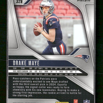 2024 Panini Prizm - Orange Disco Prizm Drake Maye Rookie #329