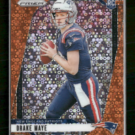 2024 Panini Prizm - Orange Disco Prizm Drake Maye Rookie #329